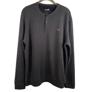 Levi's Men's Gray Long Sleeve Henley Pullover Shirt
